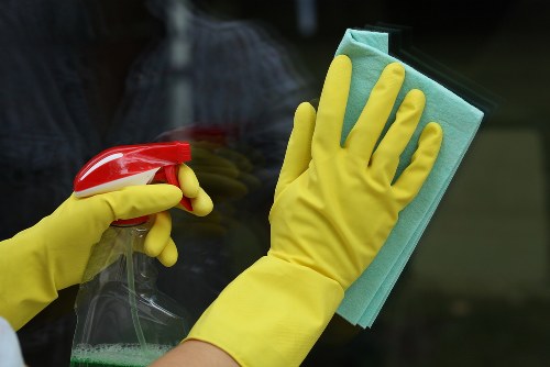 Technician documenting a carpet cleaning complaint report