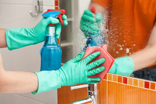 Professional carpet cleaning equipment in a SW19 workplace